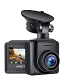 AUKEY Dashcam Mini FHD 1080P Autokamera mit 170 Grad Weitwinkel, 1,5-Zoll-Display, WDR Nachtsicht Kamera für Auto mit G-Sensor, Bewegungserkennung, Loop-Aufnahme