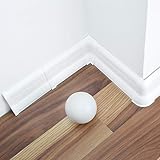 [DQ-PP] 10 Meter Sockelleisten 62mm PVC Weiß Laminatleisten Fussleisten aus Kunststoff PVC Laminat Dekore Fußleisten