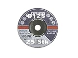 25 Stück Schruppscheibe Ø 125mm für Winkelschleifer T27 gekröpft Schleifmopteller