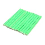 sourcing map 12Pcs Grün Rad Fahrrad Speiche Reflektoren Reflektierende Halterung Clip Rohr