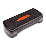 Ultrasport Aerobic Steppbrett Multifunktions Fitness Gerät, Schwarz/Orange, Einheitsgröße