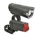 FISCHER LED-Beleuchtungsset, 20 Lux Frontlicht, LED Rücklicht, universelle Halterung, 50.000 Stunden Lebensdauer