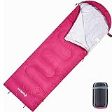 KingCamp Schlafsack Deckenschlafsäcke 1.0 kg Leichtgewicht Warm Outdoor Kinder & Erwachsenen 3-4 Jahreszeiten für Camping Wandern mit Tragetasche