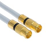 7,5m Satkabel 135 db Quick F-Stecker Schnellstecker Sat TV Kabel DIGITAL Antennenkabel Koaxial Router Anschlusskabel HD 4K UHD