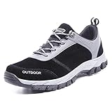 Hsyooes Trekking und Wanderschuhe für Herren Damen Outdoor rutschfest Schuhe Sport Sneakers Leichte Kletterschuhe, Schwarz, (Herstellergröße: 43/42 EU)