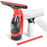 STARK Akku-Fenstersauger WC 2000 HOME, Set mit abnehmbarem Wassertank, Sprühflasche, Ersatz-Wischblatt und Mikrofaser-Wischbezüge