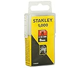 Stanley Klammern Typ A (8 mm, Klammern aus Runddraht für Elektro- und Handtacker Typ A) 1000 Stück, 1-TRA205T
