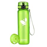AORIN Trinkflasche - 350ml/500ml/750ml/1L，Wasserflasche BPA-Frei & Tritan Auslaufsicher Sportflasche，Erwachsene，Trinkflasche Kinder，Fitness,Laufen,Yoga,Fahrrad,Outdoor