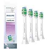 Philips Sonicare Original Aufsteckbürste InterCare HX9002/10, bis zu 7x mehr Plaqueentfernung, RFID-Chip, Standard, 4er Pack, Weiß
