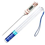 Meilliger Thermometer Küche Universales Haushaltsthermometer Digitales Kochthermometer Küchenthermometer Fleischthermometer, Ablesbar 50°C- 300°C, °C/°F Umschaltbar Thermometer mit Schutzhülle