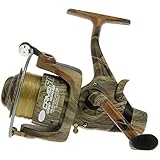G8DS® Freilaufrolle Camo 60 mit 12lb Schnur 3Kugellager mit Ersatzspule Karpfen Angeln Schnur