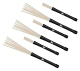 3 Paar SET XDrum NJB3 Jazzbesen Nylon-Brushes (Jazz, Big Band, Schlagzeug Drum Besen) blau