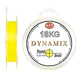 WFT Round Dynamix 300m Angelschnur geflochten rund - 0.10mm - Gelb #1D-C 106-010