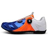 gaodpz Männer Radschuhe athletische Frauen Berg Rennradschuh Trainings Sidebike North Schuhe MTB Straßen-Turnschuhe Tenue Vtt Homme (Farbe : Blueorange, Shoe Size : 7)