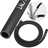 DILAW Shisha Soft-Touch MATT Silikonschlauch für Shishas Aluminium, Edelstahl | Schlauch für Wasserpfeife Hookah | Flexibel | 1,50m Lang, Menge:2er Pack, Farbe:Black