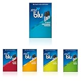 5 x 5 Frucht Aromen myblu Podpack (= 50 Liquidpods) Aroma Cherry Crush + Blue Ice + Green Apple + Coconut Breeze + Mango-Apricot für E-Zigarette Ohne Nikotin + Zugabe Original Myblu Tasche