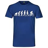 Evolution Fahrrad T-Shirt | Bicycle | Rennrad | Bike | Tour de France Blau 2XL