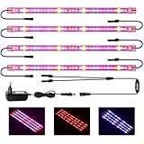 CXhome LED Pflanzenlampe Rot & Blau & LED Vollspektrum Pflanzenlicht mit Auto Timer 3/6/12H,3 Beleuchtungsmodi,4-stufige Helligkeits-LED Pflanzenleuchte Wachstumslampe für Zimmerpflanzen Gartenarbeit