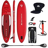 Aqua Marina Aufblasbar Sup Board Stand up Paddle AQUAMARINA Monster 2021 Komplette Packung 366x84x15cm mit Kajak Sitz und Doppelpaddel
