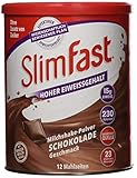 SlimFast Milchshake Pulver Schokolade I Kalorienreduzierter Diät-Shake mit hohem Eiweißanteil I Diät-Pulver für eine gewichtskontrollierende Ernährung I Nur 230 Kalorien pro Protein-Shake I 450 g