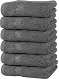 Utopia Towels - Handtücher Set aus Baumwolle 600 GSM - 100% Baumwolle, 41 x 71 cm - 6er Pack (Grau)