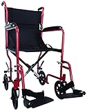 Aidapt VA171RED Kompakter Transport-Rollstuhl aus Stahl