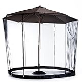 Outsunny Moskitonetz für Sonnenschirm Fliegennetz Mückennetz, Schwarz, Ø3 x H2,3 m