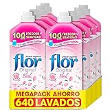 Flor Original Weichspüler Konzentrat für Kleidung, 8er-Pack, bis 640 Dosen