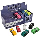 Raquex Ersatz-Griffe, PU, für Tennis, Squash, Badmintongriff, Nicht dünn, 30 Griffbänder (Hellblau)