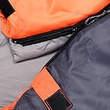 Schlafsack ICY North Mumienschlafsack 230 x 82 cm von -13°C bis 6°C Deckenschlafsack Campingschlafsack orange-anthrazit