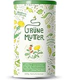Grüne Mutter | Smoothie Pulver | Das Original Superfood Elixier u.a. mit Weizengras, Brennnessel, Mariendistel, Braunalge, Alfalfa, OPC & weiteren Superfoods | Mit Coenzym Q10 | 600 Gramm