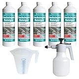 HOTREGA Dachziegel Reiniger Konzentrat 5 L SET + Messbecher 1L + Druckspritze 1,5L