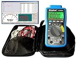 HoldPeak HP-90EPC Digital Multimeter CATIV USB-Anschluss Win10 Software Batterietester Kapazität Frequenz Temperatur Diodentest grau-blau