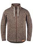 !Solid Luki Herren Fleecejacke Sweatjacke Jacke Mit Stehkragen Und Melierung, Größe:XL, Farbe:Coffee Bean Melange (8973)