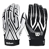 Wilson Clutch American-Football-Receiver-Handschuhe, weiß