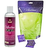XXL Vorteilspack - AMOR Vibratissimo 100er Beutel 'Nature' + 250ml PlayGel med, Sparset