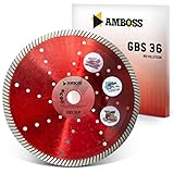 Amboss GBS 36R - Diamant-Trennscheibe Ø 230 mm x 22,2 mm - Granit/Naturstein/Baumaterialien/Betonprodukte/Stahlbeton | Segmenthöhe: 10,5 mm (gesintert)