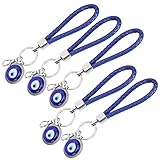 AMONIDA Lucky Eye Keychain, Blue Eye Amulett 5-teiliges Eye Keyring Innentür für Outdoor