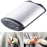 reVolt USB Heizung: 2in1-Powerbank mit Handwärmer, 5.200 mAh, 2 Temperaturstufen (Powerbank Taschenwärmer)