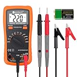 neoteck Auto Digital Multimeter AC/DC Spannung Strom Widerstand Multi Tester Voltmeter Amperemeter Ohmmeter Ampere Meter mit LCD-Display mit Hintergrundbeleuchtung