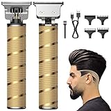 Easy Trim Rasierer, BOIROS Haarschneider Herren Elektrisch Haarschneidemaschine Rasierer Pro T Blade Outliner Trimmer mit T-Klinge Wasserdichter und USB Wiederaufladbarer Für Männer