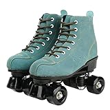 Roller Skates, Rollschuh Schuhe Für Damen/Herren Skate Retro High Top Design Indoor Outdoor Rollschuhe, Grün,36