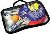 HUDORA Tischtennis-Set New Contest, 2 Tischtennis-Schläger + 3 Tischtennis-Bälle - 76249