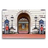 CALVENDO Premium Textil-Leinwand 75 x 50 cm Quer-Format Wache am Buckingham Palast, Leinwanddruck von Rosemarie Prediger