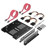 Inateck 2X 2,5” HDD/SSD zu 3,5” Festplatten-Einbaurahmen Set intern, Halterung, Rahmen, inklusive 2X SATA Datenkabel und 2X Stromkabel (ST1004)