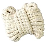 Gouert 5 m Baumwollkordel 10 mm Geflochtenes Schnur Kernseil Kordel Rohweiß (5 Meter)