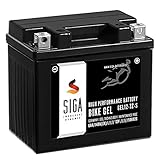 SIGA Gel Motorradbatterie 12V 6Ah 140A/EN Gel Batterie YTZ7S Gel12-7Z-S TTZ7S-BS YTZ7S-4
