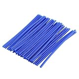 Keenso 36 Stück Felgen Speiche Skins Abdeckungen Motocross Felgen Skins Offroad Guard Wraps Kit Motorrad Abdeckungen Wrap Decor Protector für Universal Motocross Dirt Bike(blau)