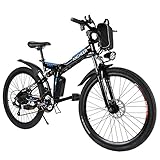 ANCHEER E-Bike Elektrofahrräder E Klapprad , 36V Akku, 26 '' faltbares Elektrofahrrad mit 250W Motor und 21 Gang-Schaltung, Pedelec für Herren und Damen