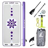 AKD Aufblasbare Gymnastik-Tumbling-Matte, Stehpaddelbrett Wasser rutschfeste Yoga-Trainingsmatte, 220 X 92 X 15 cm, Geeignet FÜR Wasser, Yoga, GymnastikÜBungen